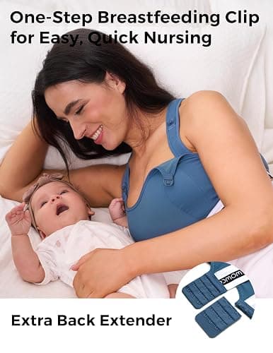 Momcozy Nursing Bras for Breastfeeding, FB011 Low-Impact Nursing Sports Bra Support Maternity Pregnancy Padded Wireless Bra thumbnail 4