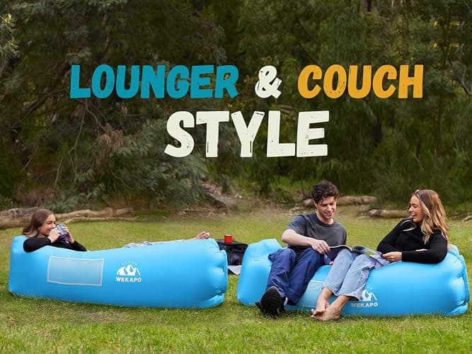 WEKAPO Inflatable Sun Lounger, Air Sofa, Hammock, Portable, Waterproof and Leak-Proof, Ideal for Backyard, Beach, Travel, Camping, Picnics and Music Festivals thumbnail 7