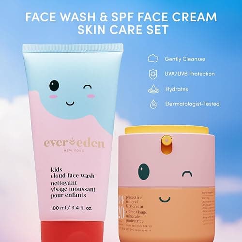Happy Morning DUO Kids Spa Headband for Girls: Clean & Vegan Skin Care Bundle | Cloud Face Wash + SPF 20 Mineral Face Cream | Non-Toxic | Easy-to-Use Skincare thumbnail 6