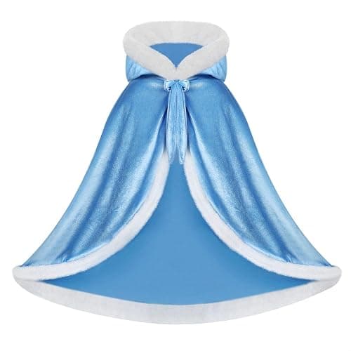 visofayo Girls Dress Up Hodded Cape Toddler Costume for Princess Cloaks thumbnail 2