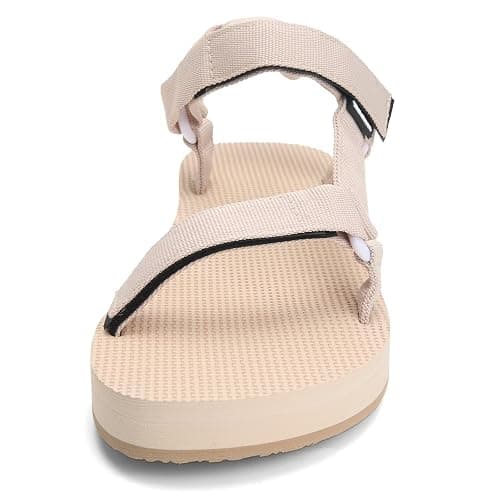 WateLves Womens-Sport-Sandals Outdoor Hiking Sandals with-Arch-Support Comfortable Webbing-Water-Athletic Beach-Sandals for Travel-Walking-Trekking-Camping - 6 - Hd-tropical Brown thumbnail 4