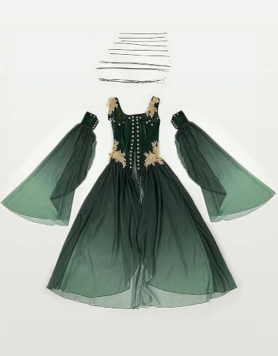 daizbella Renaissance Costume Women Ren Faire Dress Outer Garment Elf Costume for Women(Underskirt Not Included) thumbnail 6