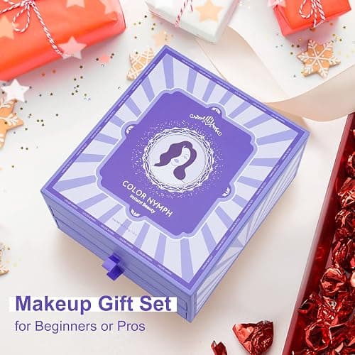 Color Nymph Makeup Set for Teen Girls Makeup Gift Kit Cosmetic Case Purple | Makeup Set for Girls, Removable Women Makeup Kits, Makeup Gift Kits for Brithday, Christmas Makeup Gifts, Purple Makeup Box thumbnail 7