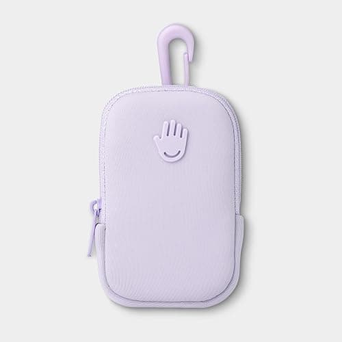 Touchette Zippered Pouch, Attachable Fashion Accessory with Snap Hook for Touchland Hand Sanitizer 1FL OZ., Lilac thumbnail 2