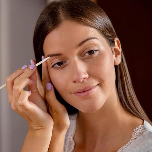 200 tamponi di cotone a punta in legno, 7 cm, applicatori per tatuaggi, sopracciglia, bellezza, trucco, unghie (bambù) thumbnail 7