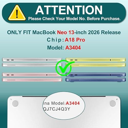 TWOLSKOO for MacBook Neo 13 inch Case 2026 A3404 A18 Pro Chip, Plastic Hard Shell Pattern Case with Type C Adapter, 2 Webcam Covers, Keyboard Cover & Screen Protector, Pink Stripes thumbnail 2
