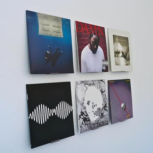Modern JP Adhesive Vinyl Wall Mount (4-Pack) – Strong Hold Record Holder Wall, Record-Safe Easy Installation, Album Wall Mount for 1LP and 2LP – Clear thumbnail 5