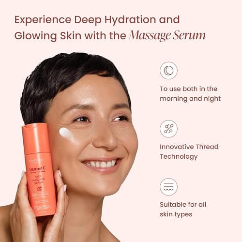 PLANTIFIQUE Massage Ritual Set Premium Certified Rose Quartz Gua Sha + Vitamin C Serum Skin Care Set, Birthday Gifts for Women, Teens, Mom, Brides thumbnail 3