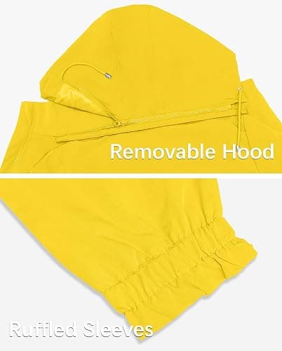 Bloggerlove Women Rain Jacket Waterproof Raincoat with Hood Lightweight Outdoor Windbreaker thumbnail 5