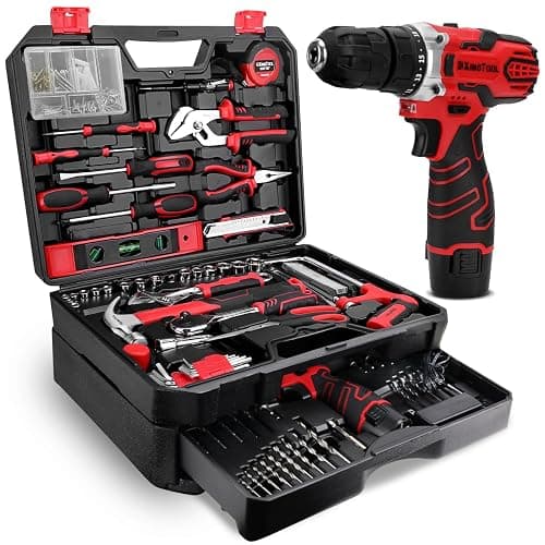 KingTool 276-Piece Tool Set Kit - Tool kit with 12V Cordless Power Drill Driver Toolbox Storage Case with Drawer, Drill Set Perfect for Homeowner, Diyer, Handyman - Image 1