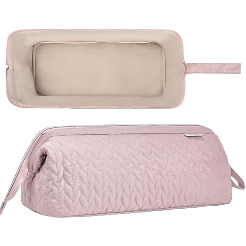 KarSyon Shark Flex Style Case for Dyson Airwrap Hair Dryer Brush Revlon Hair Tools Travel Bag Carrying Case Flat Curling Iron Organizer (Pink) thumbnail 3