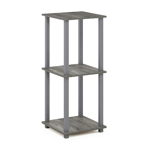 Furinno Simplistic Set of 2 Toolless Living Room Table Set, French Oak | 2-Tier, Compact, Square Modern Side End Table, Nightstand, Night Stand, Bedside Table, for Bedroom thumbnail 9