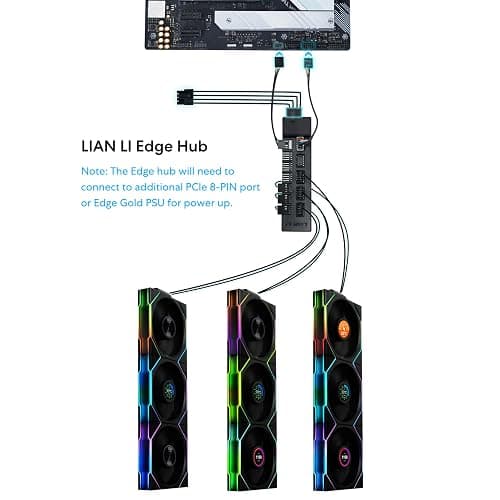 Lian Li UNI Fan TL LCD Wireless 140-Single Pack(Reverse Blade)-2.4 GHz Wireless Signal 140MM ARGB Fan-Infinity Mirror-Daisy-Chain-Lighting Effects-Controller NOT Included&Required-Black (14RTLLCD1W1B) thumbnail 7