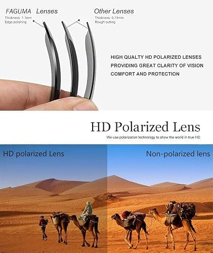 FAGUMA Sports Polarized Sunglasses For Men Cycling Driving Fishing UV400 Protection thumbnail 6