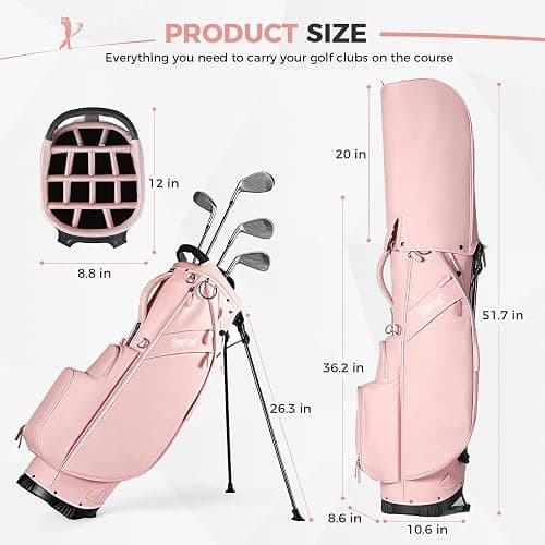 Golf Bags, Golf Stand Bag, Adjustable Shoulder Straps, Multiple Pockets thumbnail 2