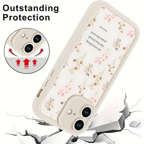 Aoldimu 2 Pack Floral Christian Cross Jesus Bible Verse Phone Cases for iPhone 16 for Women Girls,Soft Shockproof Protective Cover with Christian Quotes for iPhone 16 6.1 " thumbnail 3