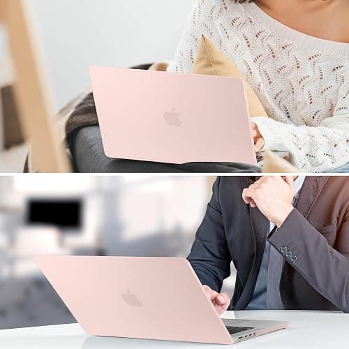 DONGKE Compatible with M4 MacBook Air 15 Inch Case 2025 2024 2023 A3241 A3114 A2941 M3 M2 with Liquid Retina Display & Touch ID, Protective Plastic Hard Shell Cover 15" - Matte Chalk Pink thumbnail 8