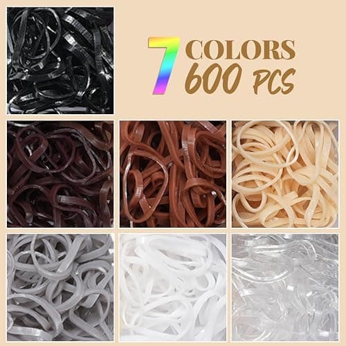 IKOCO 822PCS Hair Accessories for Girls, Elastic Hair Ties with Neutral Color Clips and Tools thumbnail 3