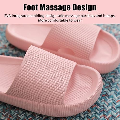 rosyclo Cloud Slippers for Women and Men, Pillow House Slippers Shower Shoes Indoor Slides Bathroom Sandals, Ultimate Comfort, Lightweight, Thick Sole, Non-Slip, Easy to Clean thumbnail 6