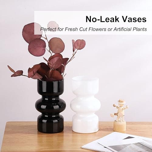 VanEnjoy Pink Glass Hydroponic Vase, Colored Glass vase Flower, Three-Layer 7 inch Cylinder vase for Home Décor, Modern Glass Vase for Home, Office, Wedding thumbnail 5