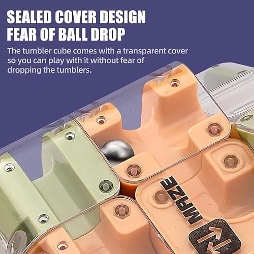 3D Rolling Ball Maze Cube, Large Labyrinth 3D Maze Cube Puzzle, Education Sensory Toys Spatial Awareness Brain Training Toy, Helps Relieve Stress and Cultivate Logical Thinking (Orange) thumbnail 2