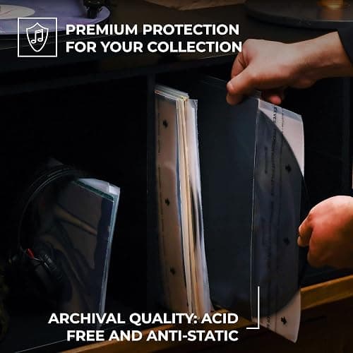 BIG FUDGE Premium Master Vinyl Record Sleeves - 12 inch x 50pcs - Archival Anti Static Rice Paper Inner Sleeves - Clear 3 Layer LP Covers - Protective Plastic Cover for Records thumbnail 2