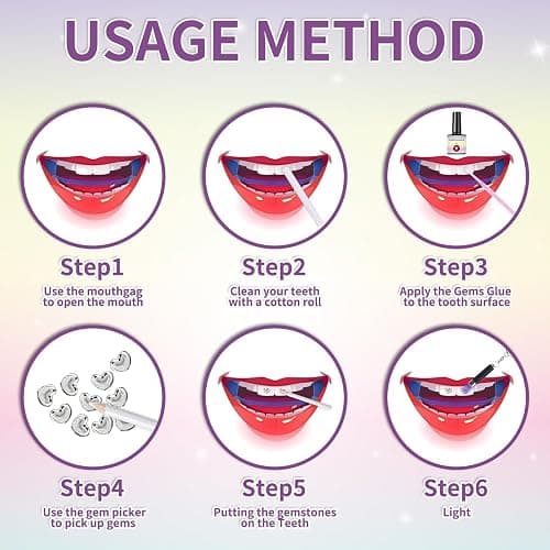 DIY Tooth Gems Kit - Elegant Removable Tooth Gems for Women – Shiny Diamond Crystal Teeth Jewelry. Trendy, Fashionable & Long-Lasting Dental Decor. Perfect for Parties & Special Occasions thumbnail 8