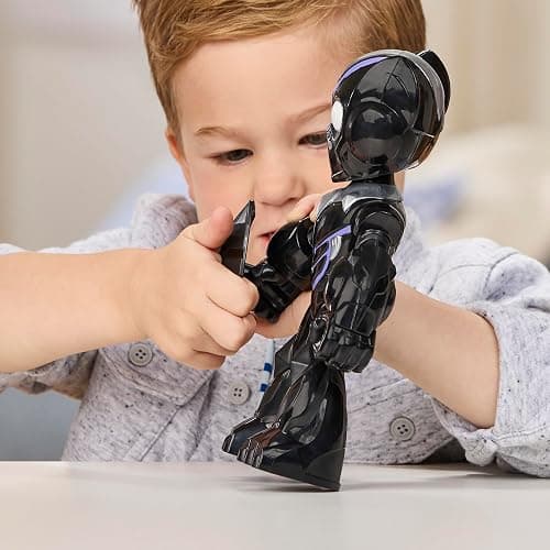 IRON MAN AND HIS AWESOME FRIENDS Marvel Supersized Black Panther Action Figure, 9-Inch (22.8 CM) Super Hero Toys for Kids, Ages 3+ thumbnail 5