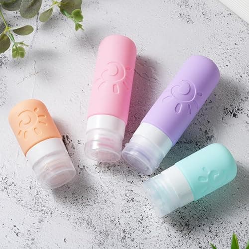 Zafit 18 Pack travel Bottles for Toiletries, TSA Approved Silicone Travel Containers Leak Proof Refillable Travel Accessories for Shampoo Conditioner Lotion Body Wash(Multicolored C) thumbnail 4