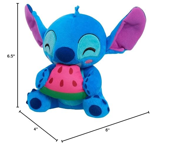 Disney Stitch Small Plush Stitch and Watermelon, Stuffed Animal, Blue, Alien, Kids Toys for Ages 2 Up by Just Play thumbnail 2