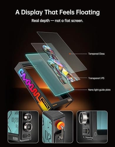 Divoom TimesFrame – 10.1" WiFi 6 Digital Picture Frame & Smart Desk Display, No Subscription | 64GB | Send Photos, Videos & AI Styles + Live Widgets (Weather, Calendar, etc)–Perfect Personalized Gift thumbnail 4