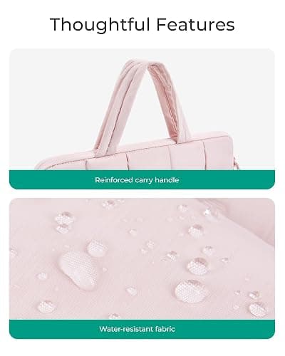 BAGSMART Laptop Case, Puffy Laptop Sleeve with Handle, Compatible with MacBook Air Pro, Laptop Bag for Women thumbnail 7
