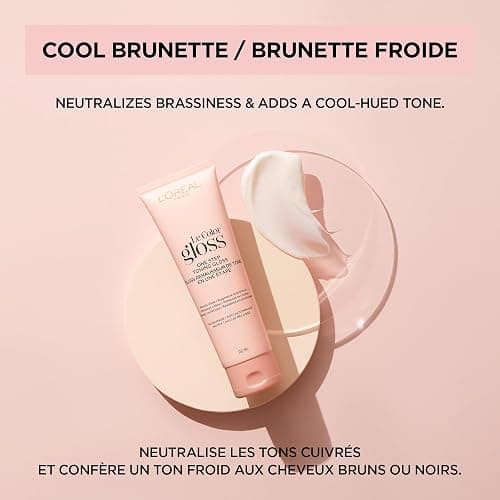 L'Oreal Paris Le Color Gloss One Step Toning Hair Gloss Treatment, Cool Brunette, Enhance Your Shine with this Semi Permanent Hair color, 1 Kit thumbnail 5