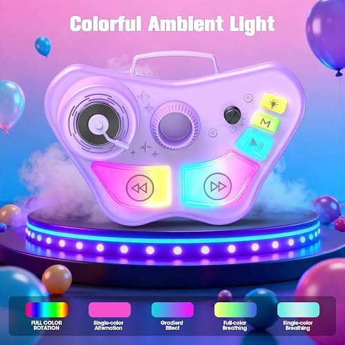Stand Karaoke Machine for Kids, Singing Toys Gifts for 3 4 5 6 7 8 Year Old Girls Boys, Rechargeable Kid Microphone Bluetooth Speaker with 2 Wireless Mic for Girl Age 4-6 Toddler Birthday Party Toy thumbnail 2