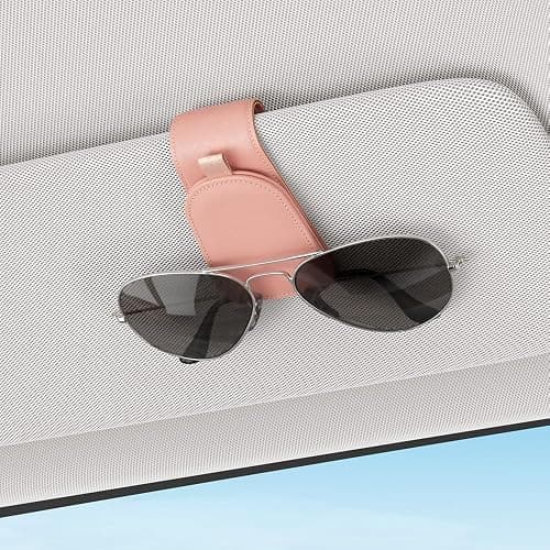 ❤️ ❤️ Sotfamily Sunglass Holder for Car Visor, Suede Cloth Magnetic Sunglass Organizer for Car Accessories, 2 Packs, Pink thumbnail 2