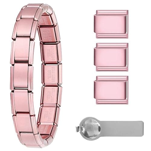 papasgix Italian Charm Bracelets, Italian Charm Bracelet Links, 9mm Stainless Steel Italian Charms, Detachable Personalized - Image 1