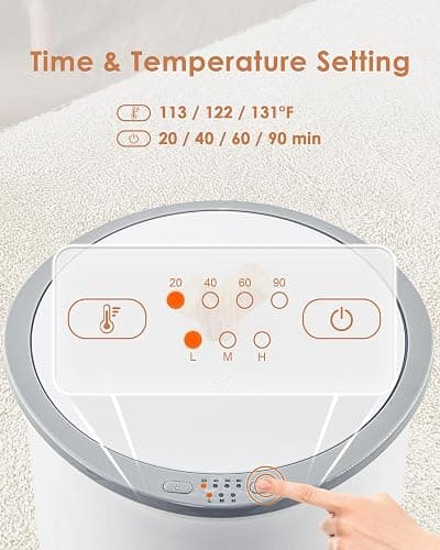 VOUKOTA Towel Warmers for Bathroom, 20L Luxury Towel Warmer Bucket with Auto Shut Off, Heat Timer 20/40/60/90 Min Adjustable, 3 Heating Temperature Select, Idea for Any Occasion thumbnail 6