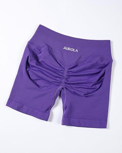 AUROLA Influence Workout Shorts for Women,2.5 3.5 4.5 5.5 6.5 No Roll Up Squat Proof Scrunch Seamless Compression Gym Short thumbnail 4