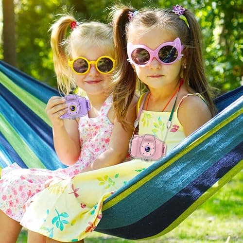 Agoigo Kids Waterproof Camera - Children Underwater HD Video Digital Camcorder, Portable Travel Toy for Toddler - Ideal Christmas Birthday Gifts for Boys Girls Age 3-12 with 32GB Card (Pink) thumbnail 2