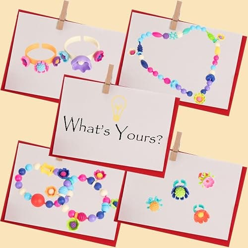 BIRANCO. Pop Beads, Jewelry Making Kit - Arts and Crafts for Girls 3-7 Years Old, Snap Beads Toys - Necklace, Bracelet, Ring Creative DIY Set - 520 pcs thumbnail 4