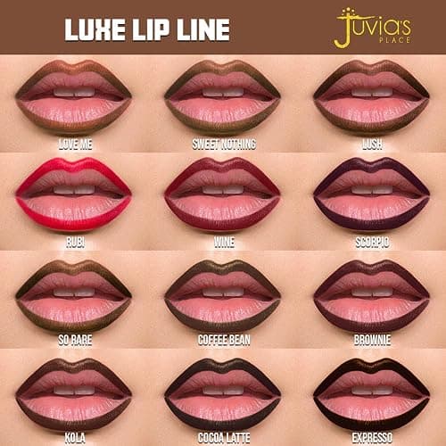 Juvia's Place Coffee Shop Luxe Lip Liner - Wine - Colorstay Matte Finish Lip Pencil, Makeup for Natural Long Lasting Beauty and Sensational Wear, Lip Stain Kiss Proof Cometics thumbnail 9