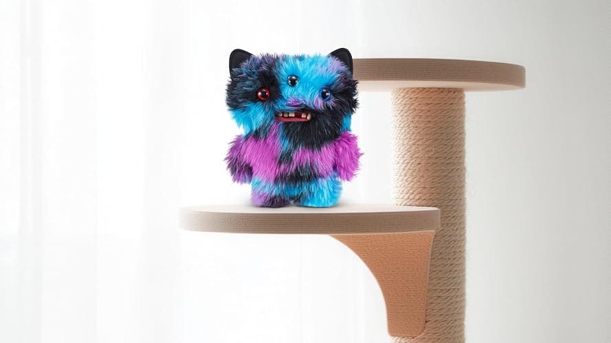 Fuggler Butt Ugly Pets 9-inch Series 1 by ZURU, Funny Ugly Monster Plush Toy (Uncladimir Tootin Cat, Reek-o Cat) thumbnail 4
