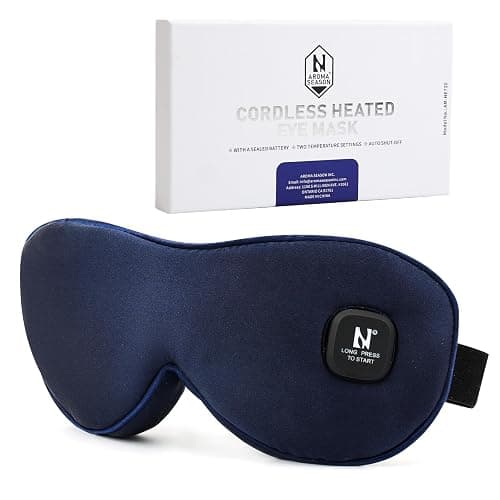 Aroma Season Heated Eye Mask, Moist Heat Eye Compress with Cordless Design, for Blepharitis and Dry Eyes Treatment (Navyblue) - Image 1