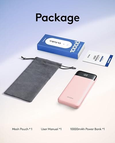 Orfeika Portable Phone Charger, 10000mAh Portable Charger Power Bank with Built-in Cables, Travel Essential Battery Pack Compatible with iPhone, Samsung, Google, iPads, Tablets, etc thumbnail 9