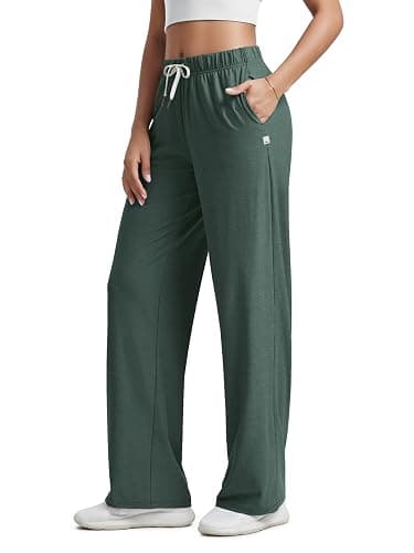 ODODOS Women's Straight Leg Pants Ultra Soft Stratum Tech Relaxed Casual Pajama Lounge Pants with Pockets-29/31" Inseam - Image 1