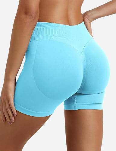 YEOREO SoftHue Women Workout Gym Impact Shorts Hidden Scrunch Butt Lifting 2.5"/3.6"/4.5"/6" Seamless Shorts thumbnail 3