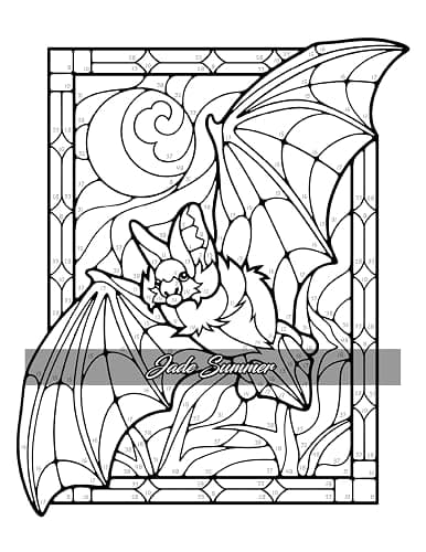 Color by Number Animals: Adult Coloring Book with Cats, Dogs, Birds, Butterflies, Horses, Sloths, and Many More for Stress Relief and Relaxation thumbnail 22