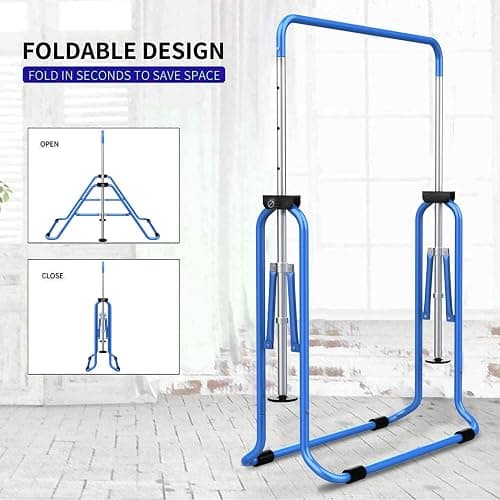 Tepemccu Expandable Gymnastics Bars, Adjustable Height Gymnastic Horizontal Bars, Children Folding Training Bar for Kids thumbnail 3