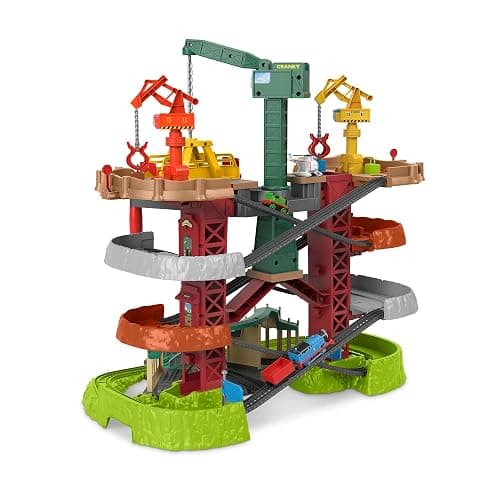 Thomas & Friends Multi-Level Toy Track Set, Trains & Cranes Super Tower, 2.5 Ft Tall with 3 Characters for Preschool Kids Ages 3+ Years (Amazon Exclusive) thumbnail 6