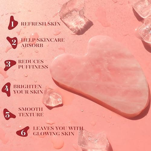 BAIMEI IcyMe Rose Quartz Roller & Gua Sha Facial Tool Set for Depuffing | Cooling Face Roller for Lymphatic Massage,Sculpting Tool for Face, Eyes & Neck, Skin Care Gifts for Women,Spa & Travel Use thumbnail 3